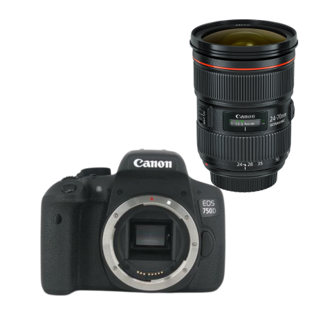  Canon 750D + Lens 24-70mm f2.8 