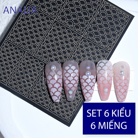  Sticker Nail Kẻ Ô 2 Chiều 
