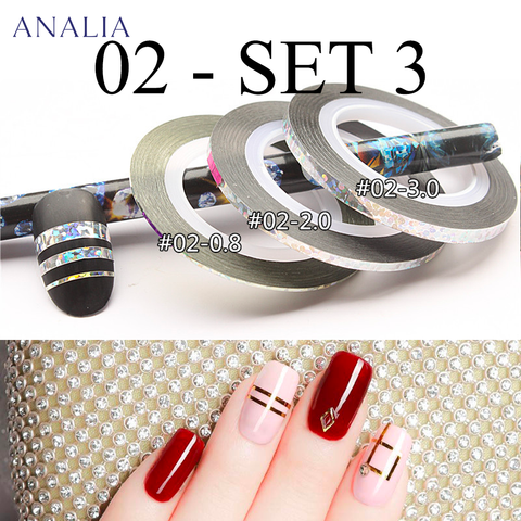  Dây Kim Tuyến Làm Nail SET 3 Cuộn 