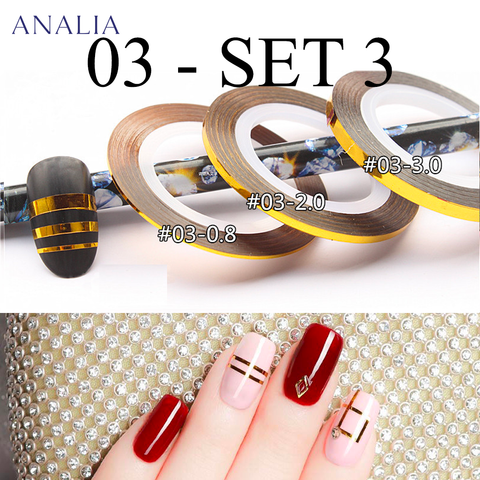  Dây Kim Tuyến Làm Nail SET 3 Cuộn 