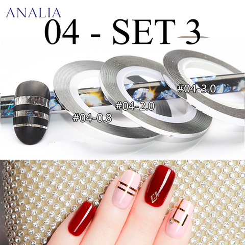  Dây Kim Tuyến Làm Nail SET 3 Cuộn 