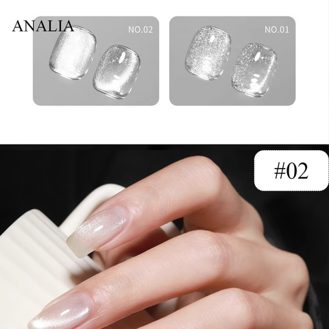 Combo 3 Màu Sơn Gel Mắt Mèo ANSC Trắng Không Đen Nền 