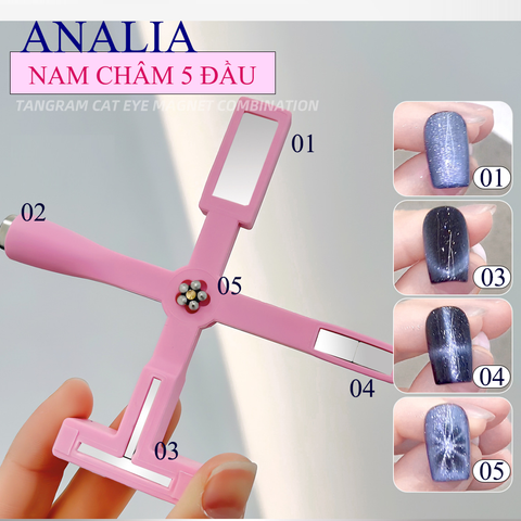  Nam Châm Mắt Mèo 5 Đầu Làm Nails 