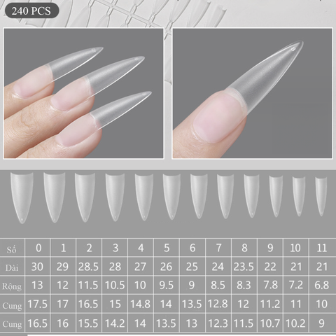  Tip Dán Nối Móng ANSC Đắp Bột - Gel 