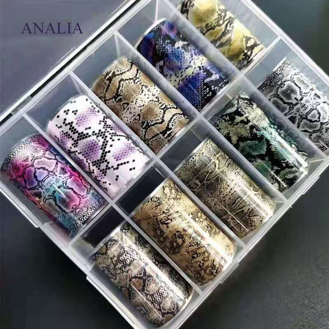  Foil Dán Móng Hình Da Rắn 
