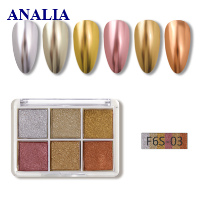  Bột Tráng Gương Nail 6 Màu 