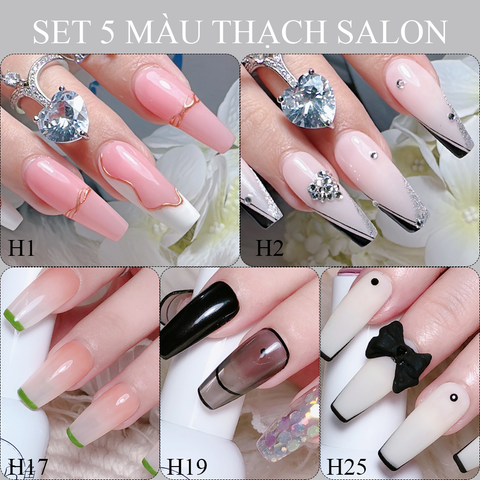  SET 5 Sơn Gel Thạch Hot Salon ANSC 