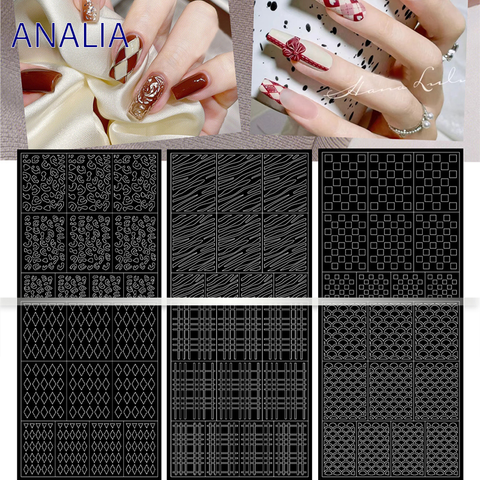  Sticker Nail Kẻ Ô 2 Chiều 