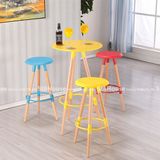 GHẾ BAR TRÒN 3 CHÂN MẶT NHỰA