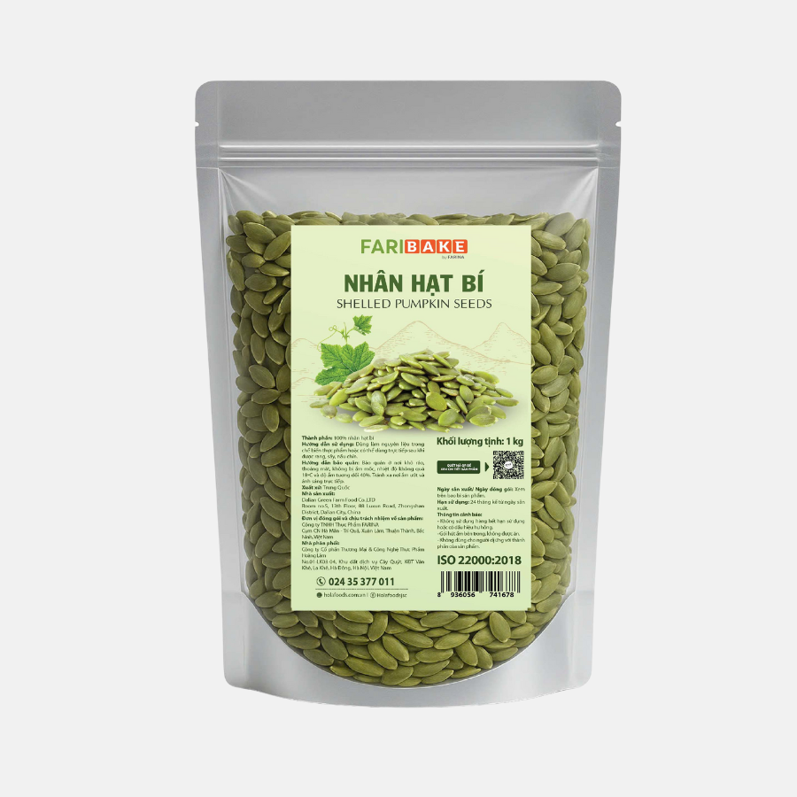 Nhân hạt bí Faribake, Farina | Túi 1kg
