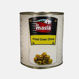Quả oliu xanh đã tách hạt La Masia 3 kg/lon