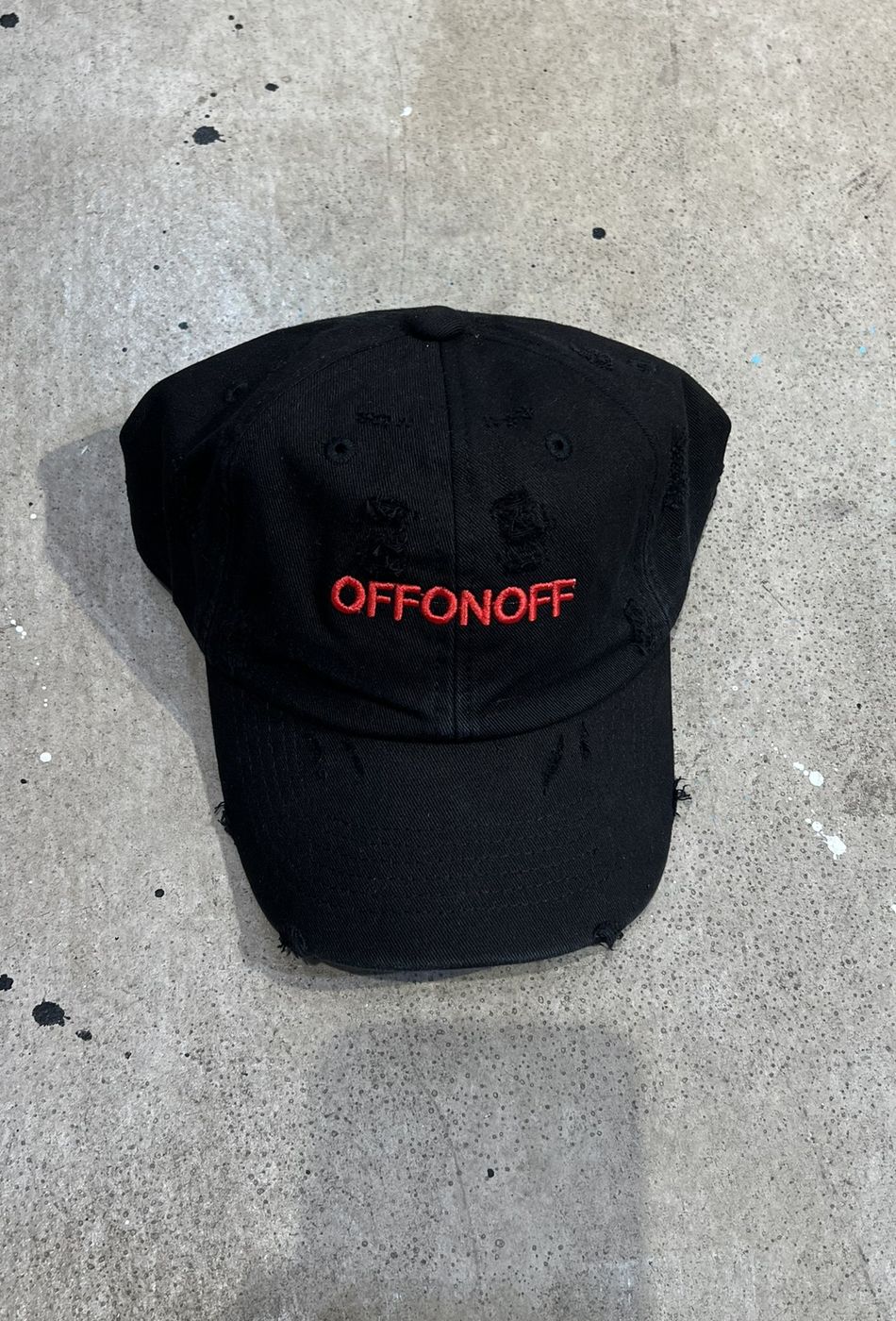  OFFONOFF RIPPED CAP - BLACK 