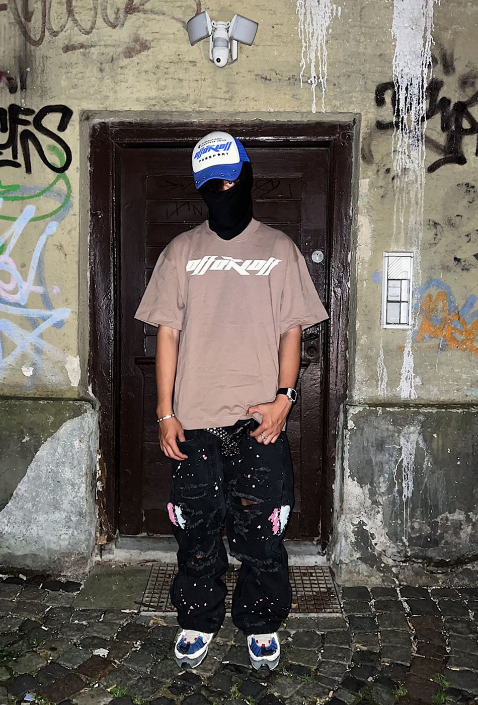  OFFONOFF LOGO V2 TSHIRT / BROWN 