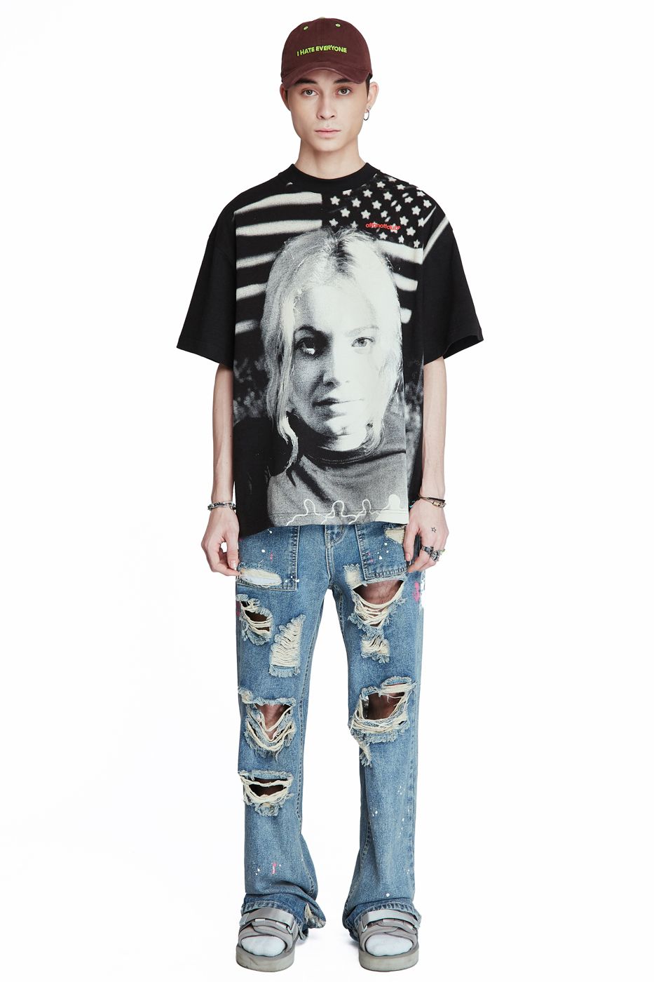  OFFONOFF RIPPED JEAN/BLUE 