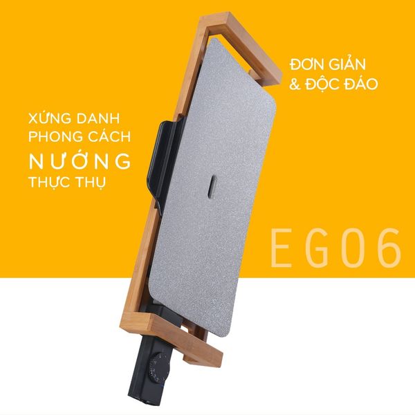 Vỉ Nướng Điện Bếp Nướng Điện Chống Dính Osaka EG06  - Nướng Nghệ Thuật - Chính Hãng