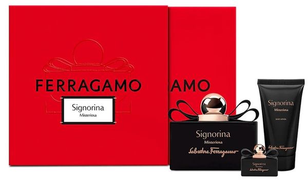  GIft set Salvatore Ferragamo Signorina Misteriosa EDP (100ml + 10ml + Body Lotion 75ml) 