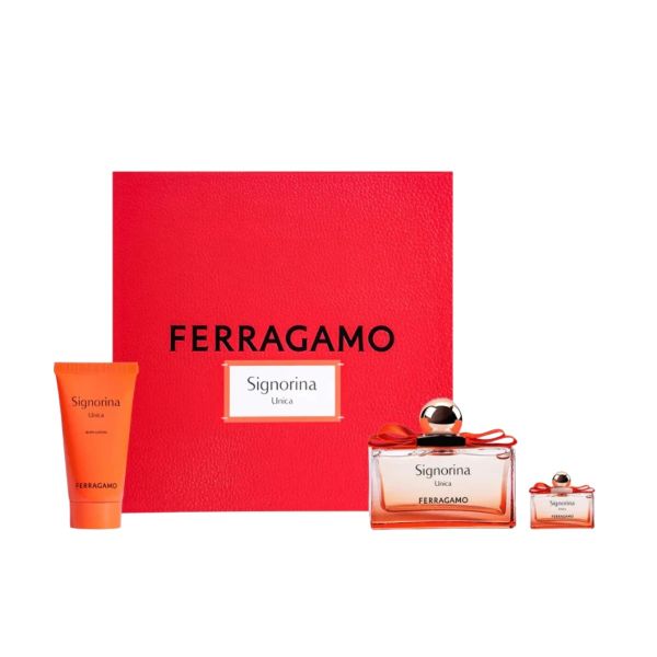  Giftset Salvatore Ferragamo Signorina Unica EDP 100ml + 5ml & Lotion 50ml 