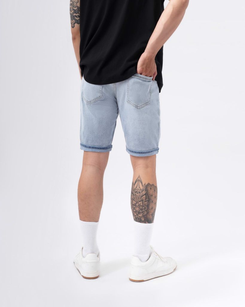  Quần Short Nam Denim Trơn Form Slimfit S393-SN 