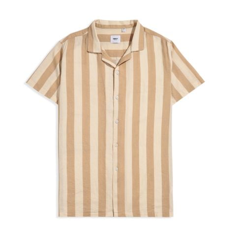  Áo Sơ Mi Tay Ngắn Linen Kẻ sọc Form Regular 2409008 