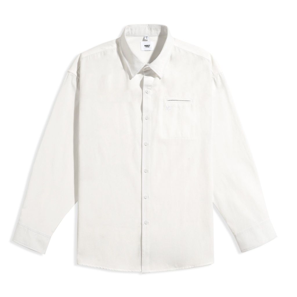  Áo Sơ Mi Tay Dài Cotton Thêu Form Oversize 2411012 
