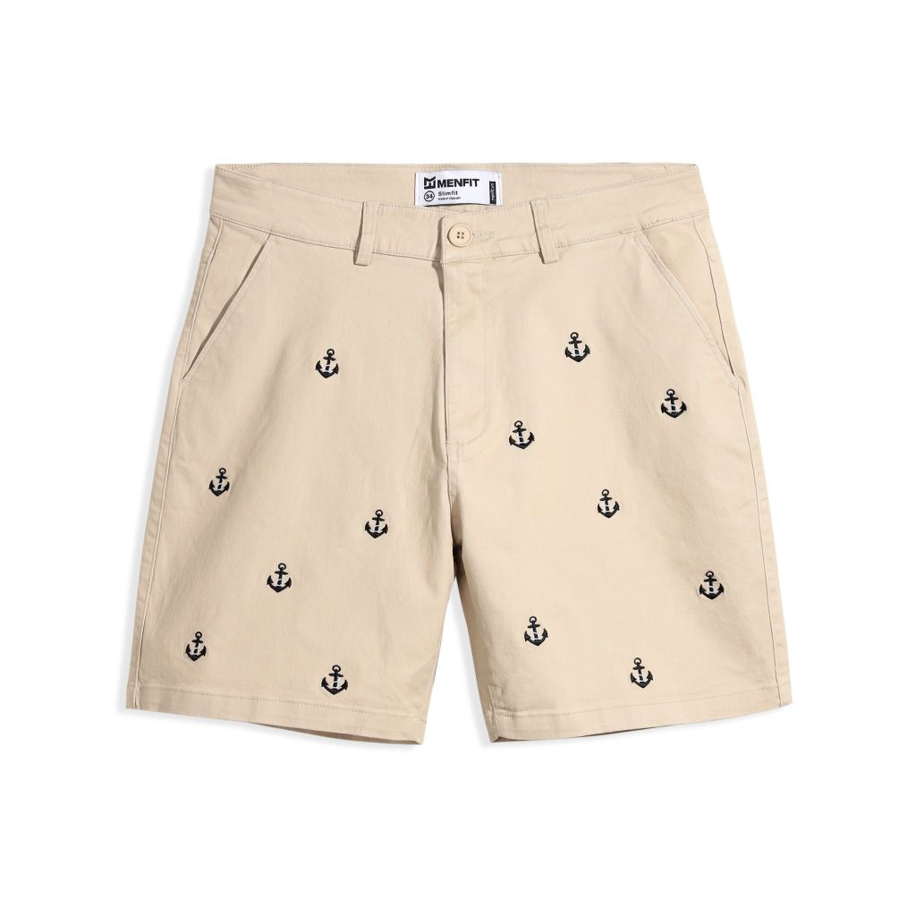  Quần Short Cotton Thêu Form Slimfit 2409002 