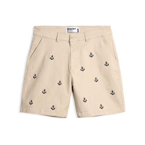 Quần Short Cotton Thêu Form Slimfit 2409002