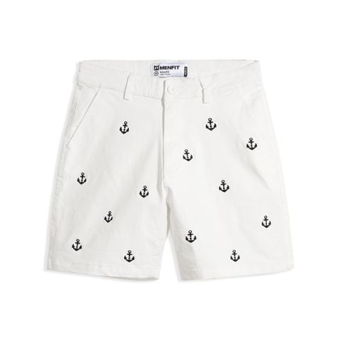 Quần Short Cotton Thêu Form Slimfit 2409002