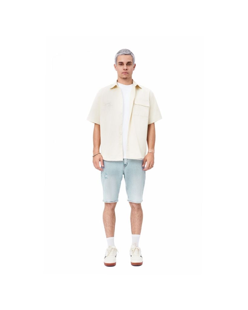  Quần Short Nam Denim Rách Form Regular 2307010-07 