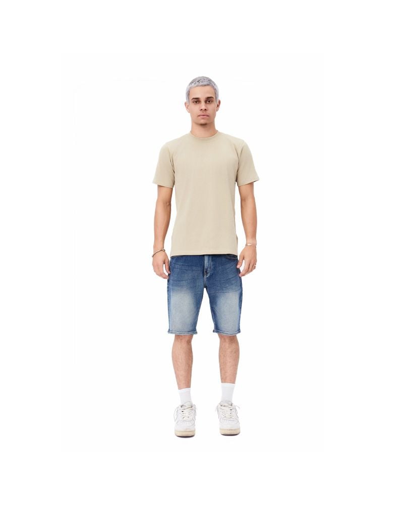  Quần Short Jean Trơn Form Regular 2307008 