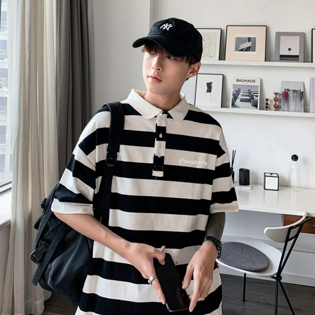 Áo thun nam tay lỡ form rộng style Hàn Quốc được lòng giới trẻ đam mê thời trang