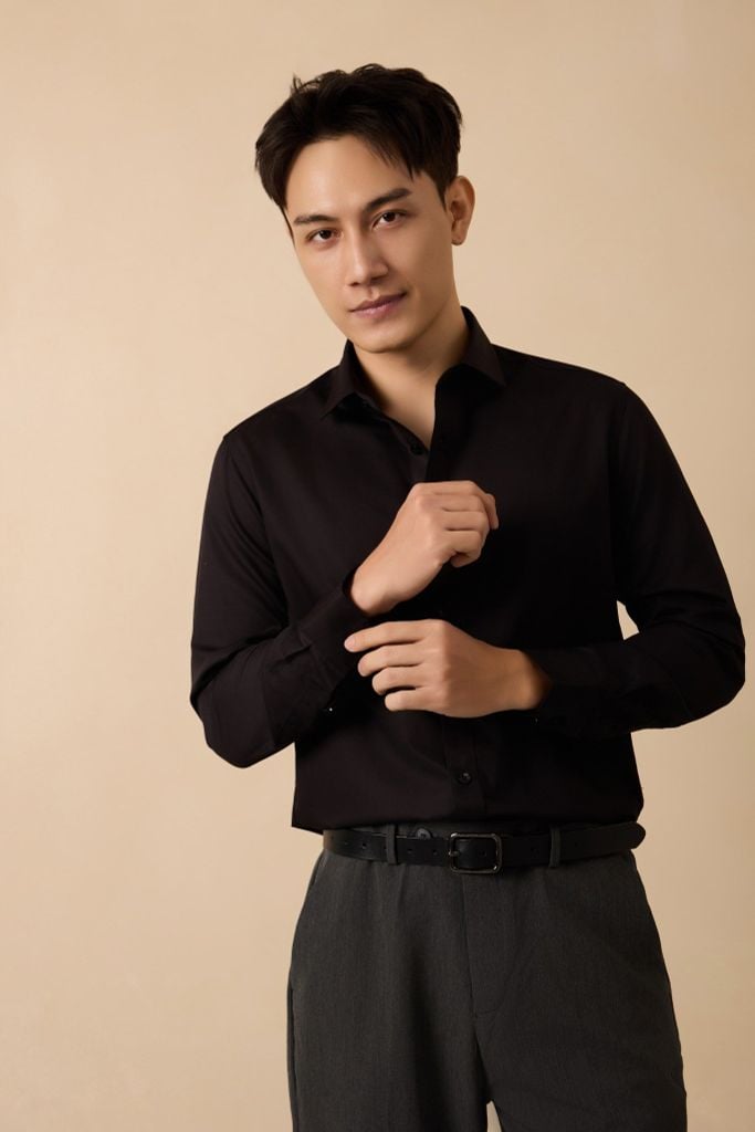  Áo Sơ Mi Tay Dài Cotton Trơn 2409018 