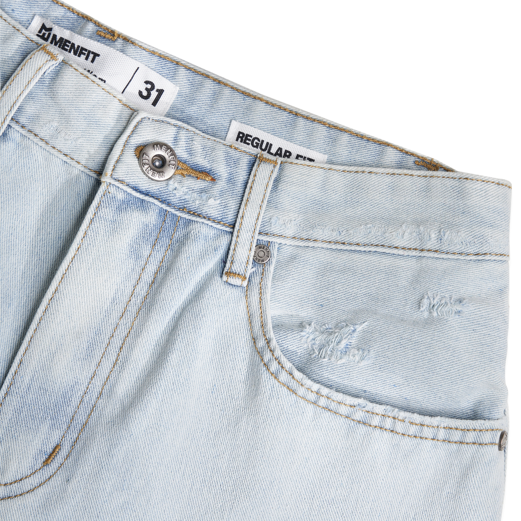 Quần Short Jean Rách Form Regular Fit 2311018 