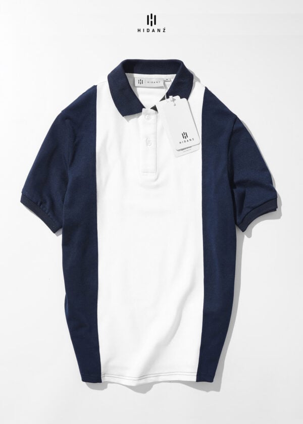 Áo thun Polo Local Brand Mix Color – White x Dark Blue