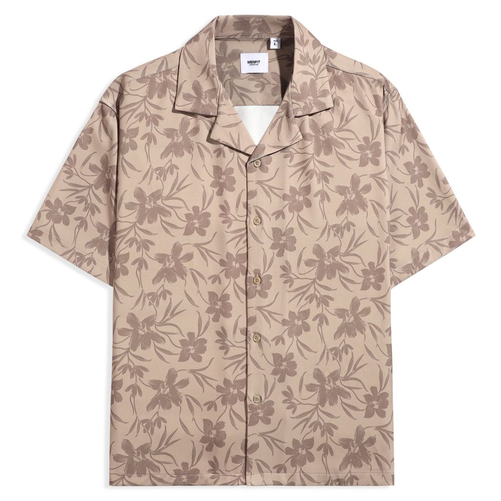  Áo Sơ Mi Tay Ngắn Cotton In Form Oversize 2409009 