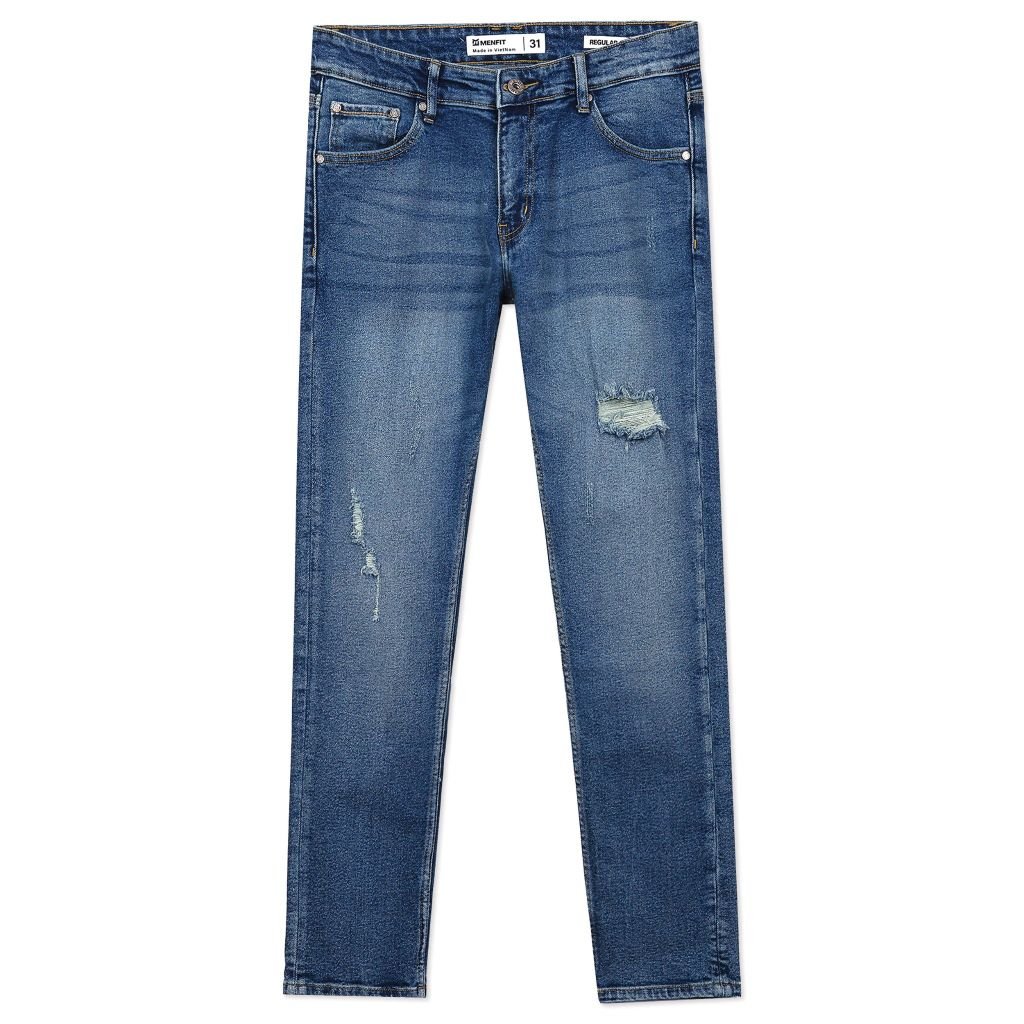  Quần Jean Nam Rách Form Regular Fit 2308011 