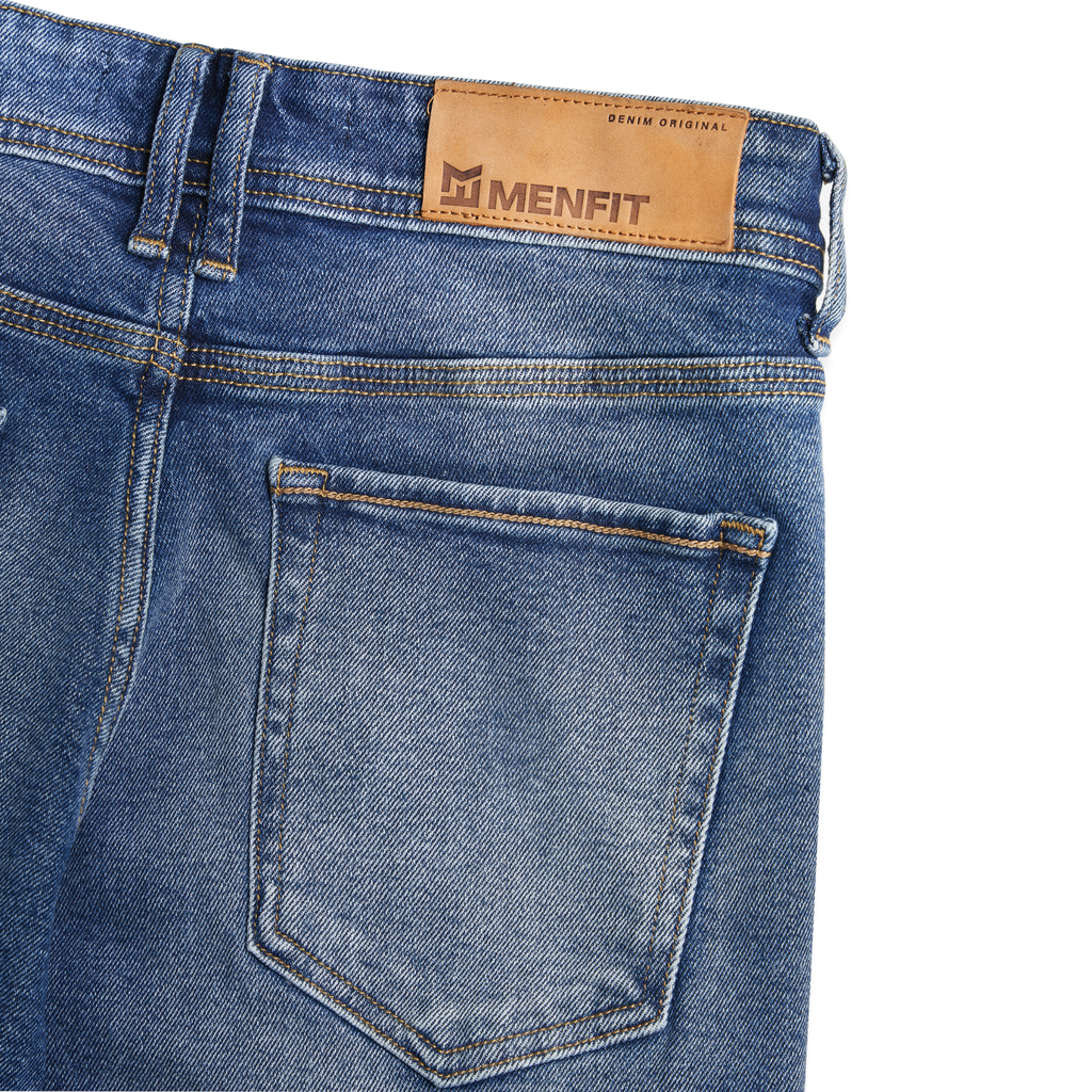  Quần Short Jean Trơn Form Regular 2307008 