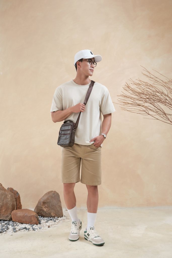  Áo Thun Nam Cotton Trơn Basic Form Oversize 2405051 