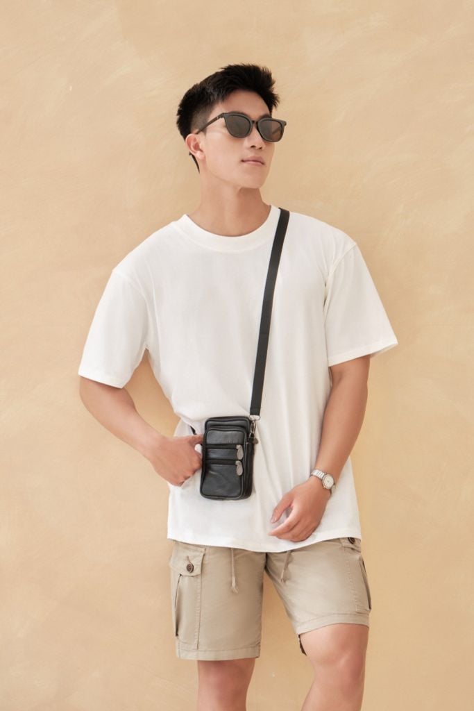  Áo Thun Nam Cotton Trơn Basic Form Oversize 2405051 