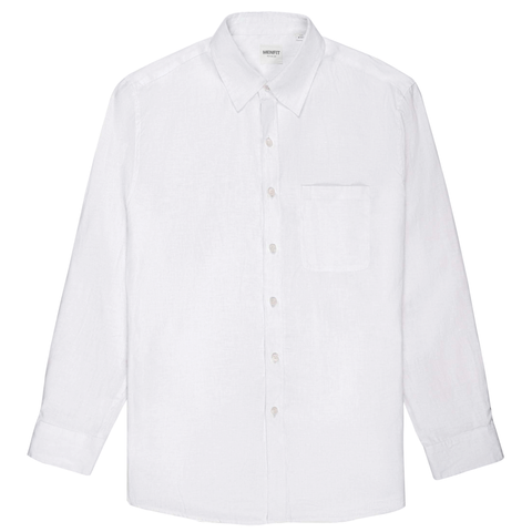 Áo Sơ Mi Nam Tay Dài Linen Họa Tiết Kẻ Form Regular 2302018-18-Reg