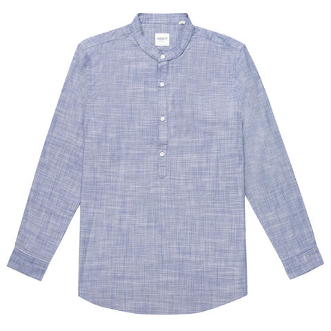 Áo Sơ Mi Nam Tay Dài Linen Họa Tiết Kẻ Form Regular 2305003