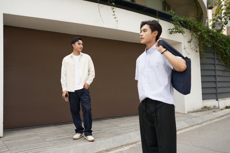  Áo Sơ Mi Nam Tay Dài Cotton Sọc 2312022 