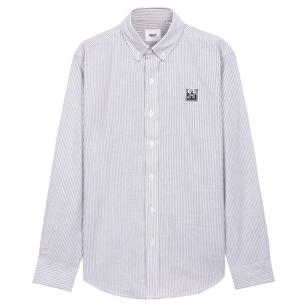  Áo Sơ Mi Tay Dài Cotton Sọc Màu Form Regular 2310010 
