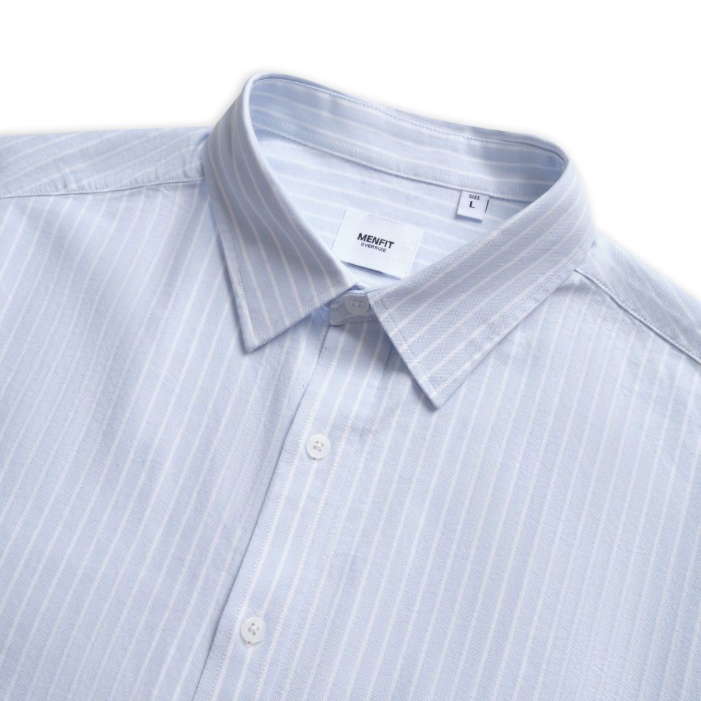  Áo Sơ Mi Tay Dài Cotton Sọc Dọc Form Oversize 2310014 