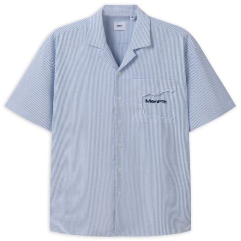  Áo Sơ Mi Tay Ngắn Cotton Sọc Dọc Form Oversize 2310042 