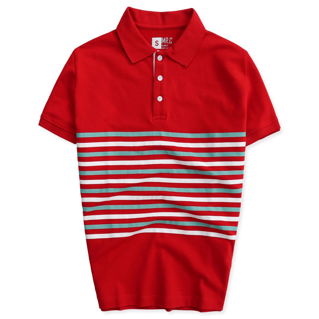  Áo Polo Nam Cotton Họa Tiết Form Slimfit 2204005-AT 