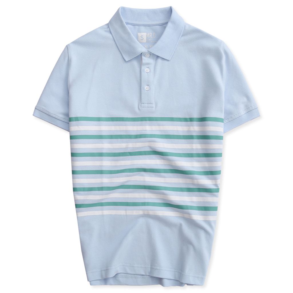  Áo Polo Nam Cotton Họa Tiết Form Slimfit 2204005-AT 