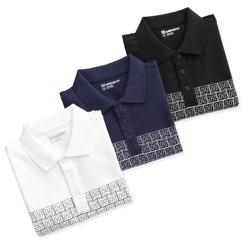  Áo Polo Nam Cotton Họa Tiết Form Slimfit 2208010-AP 