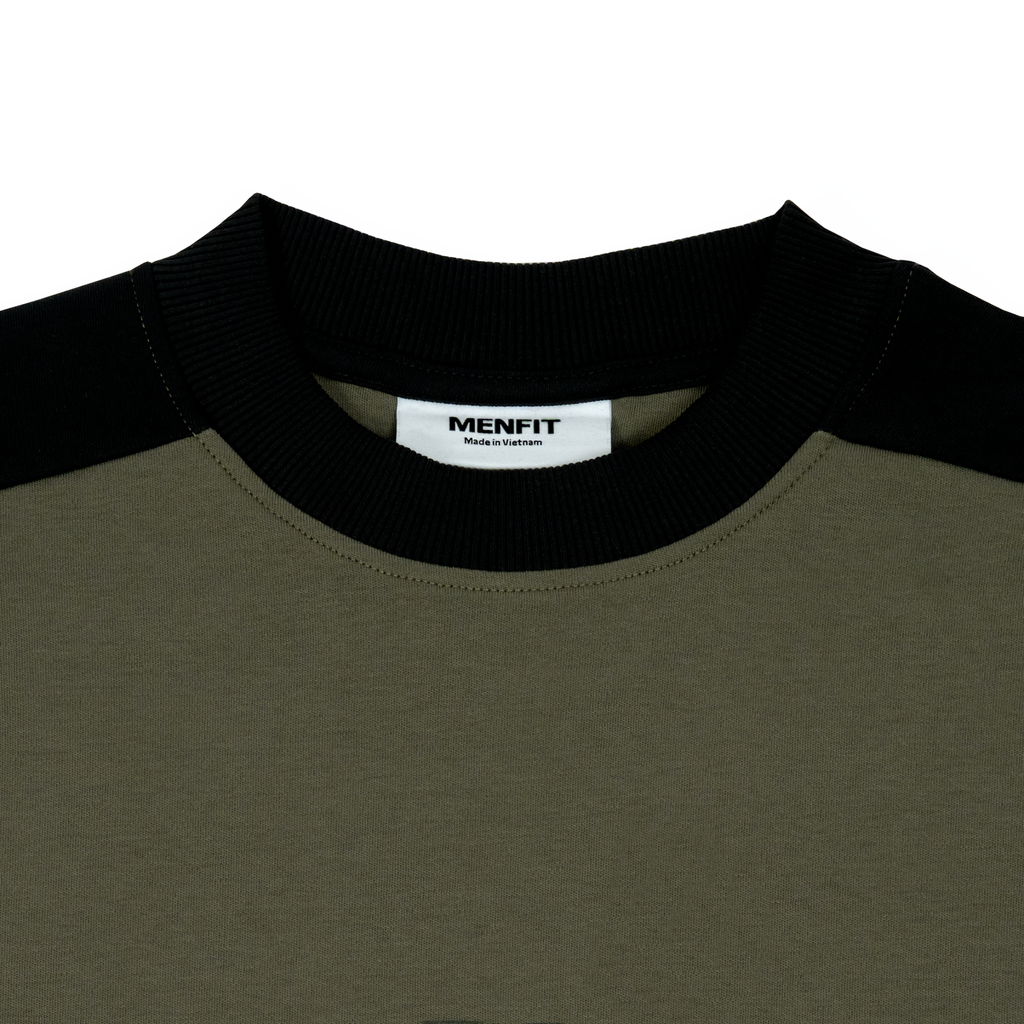  Áo Thun Nam Cotton Phối có In Form Oversize 2406002 