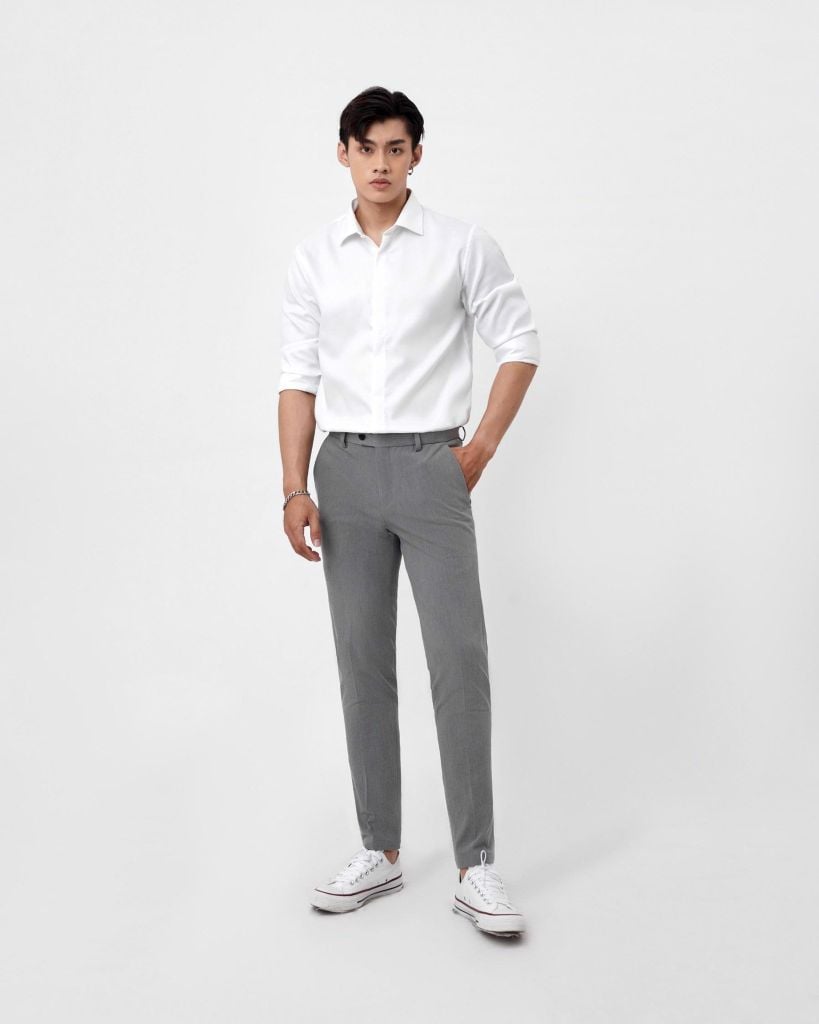  Quần Tây Nam Cotton Trơn Form Slimfit S8976-8 