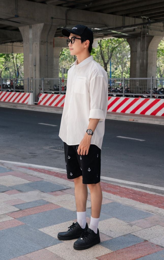  Áo Sơ Mi Tay Dài Cotton Thêu Form Oversize 2411012 